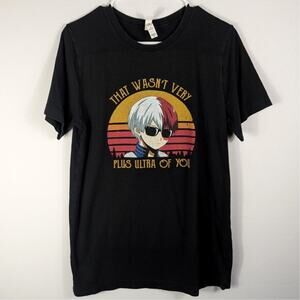 My Hero Academia Todoroki Shirt M Anime Graphic Tee Bella Canvas Plus Ultra